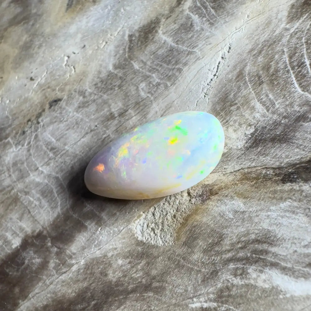 Iridescent oval opal.