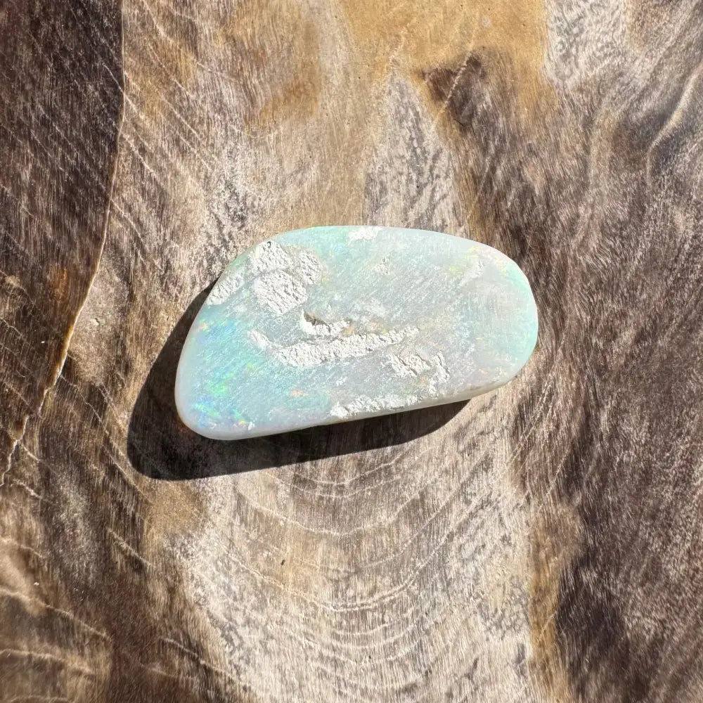 Iridescent opal gemstone.