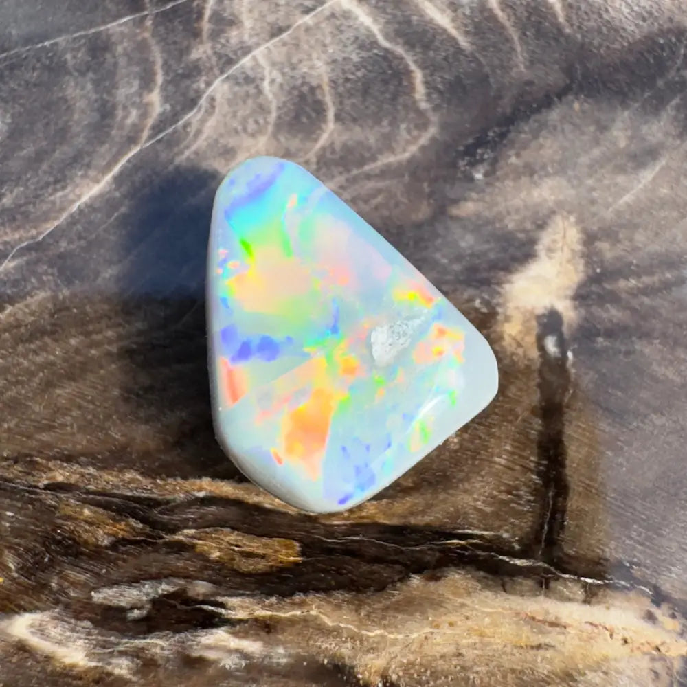 Iridescent opal gemstone.