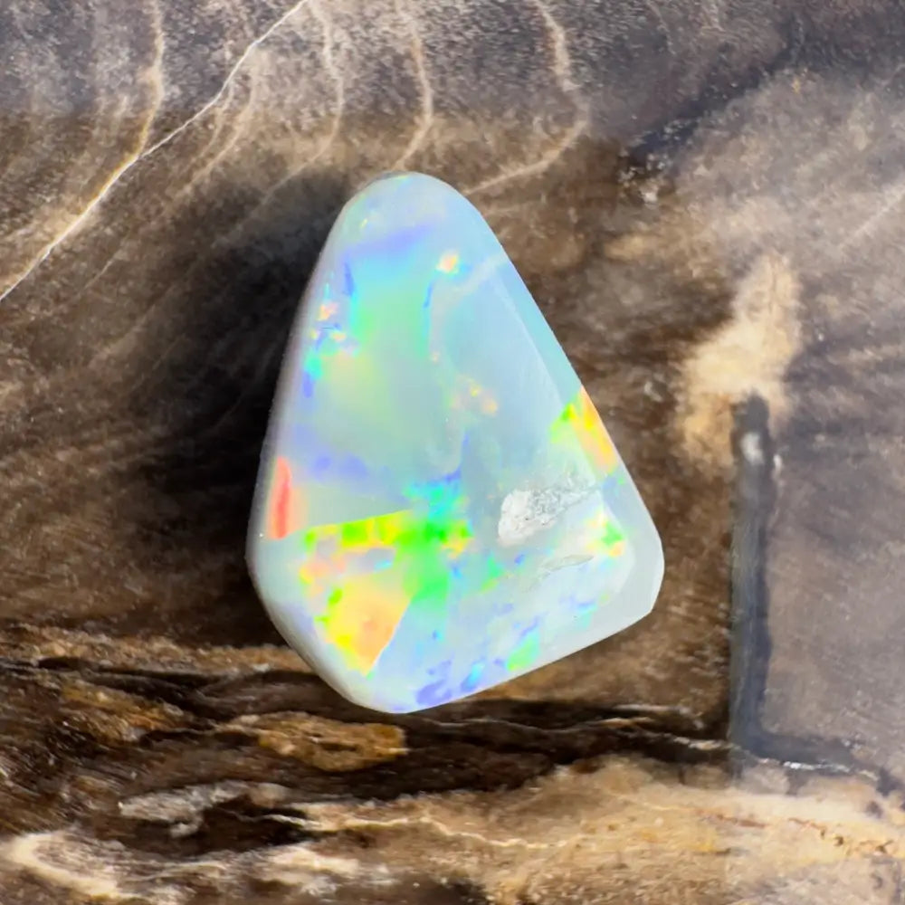 Iridescent opal gemstone.