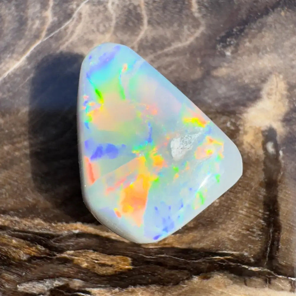 Iridescent opal gemstone.