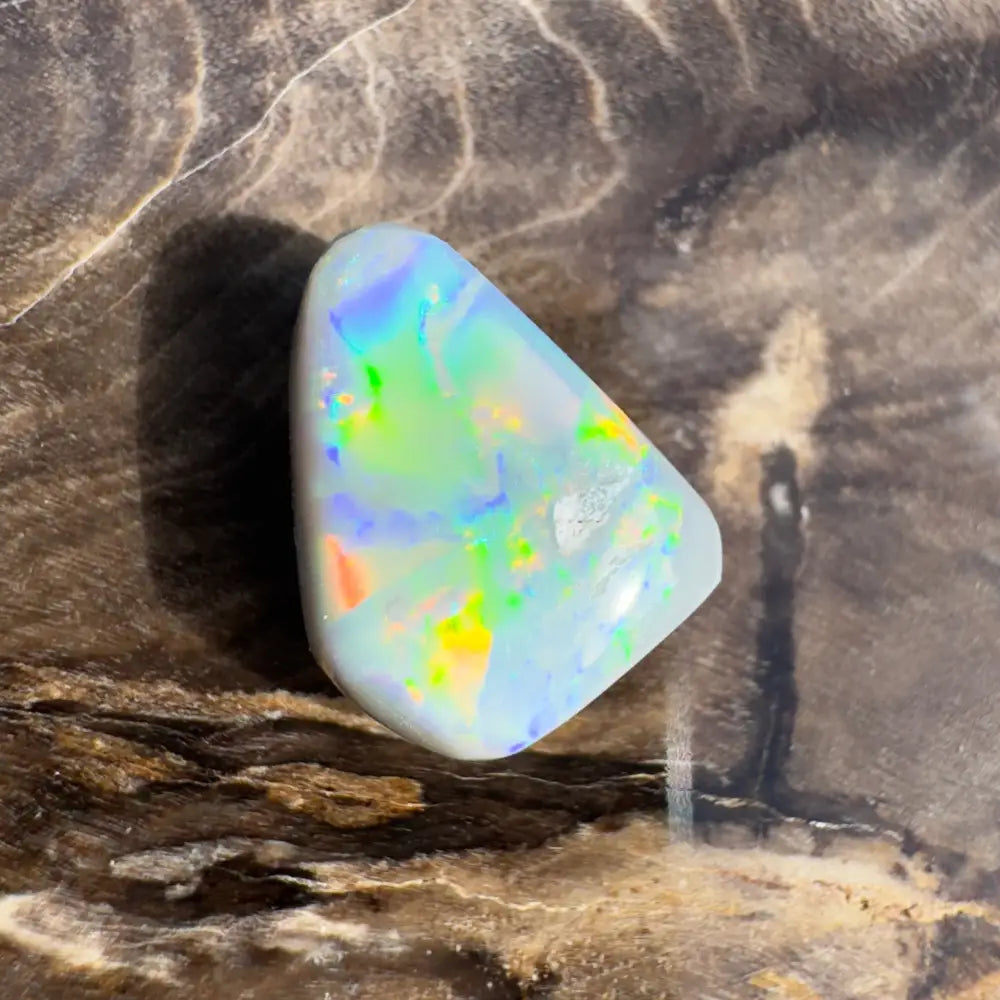 Iridescent opal gemstone.