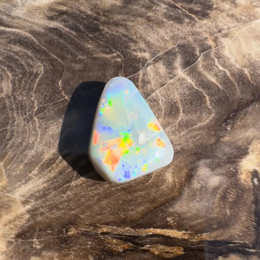 Iridescent opal gemstone.