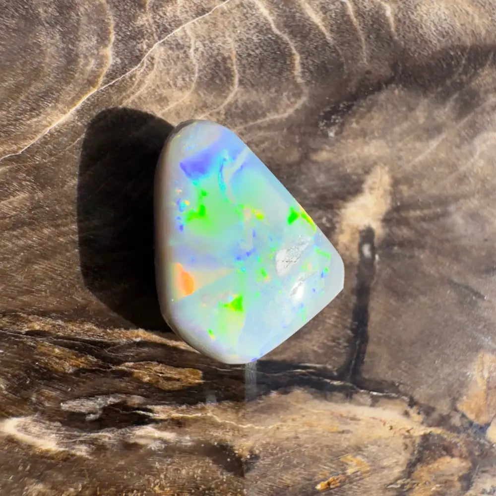 Iridescent opal gemstone.