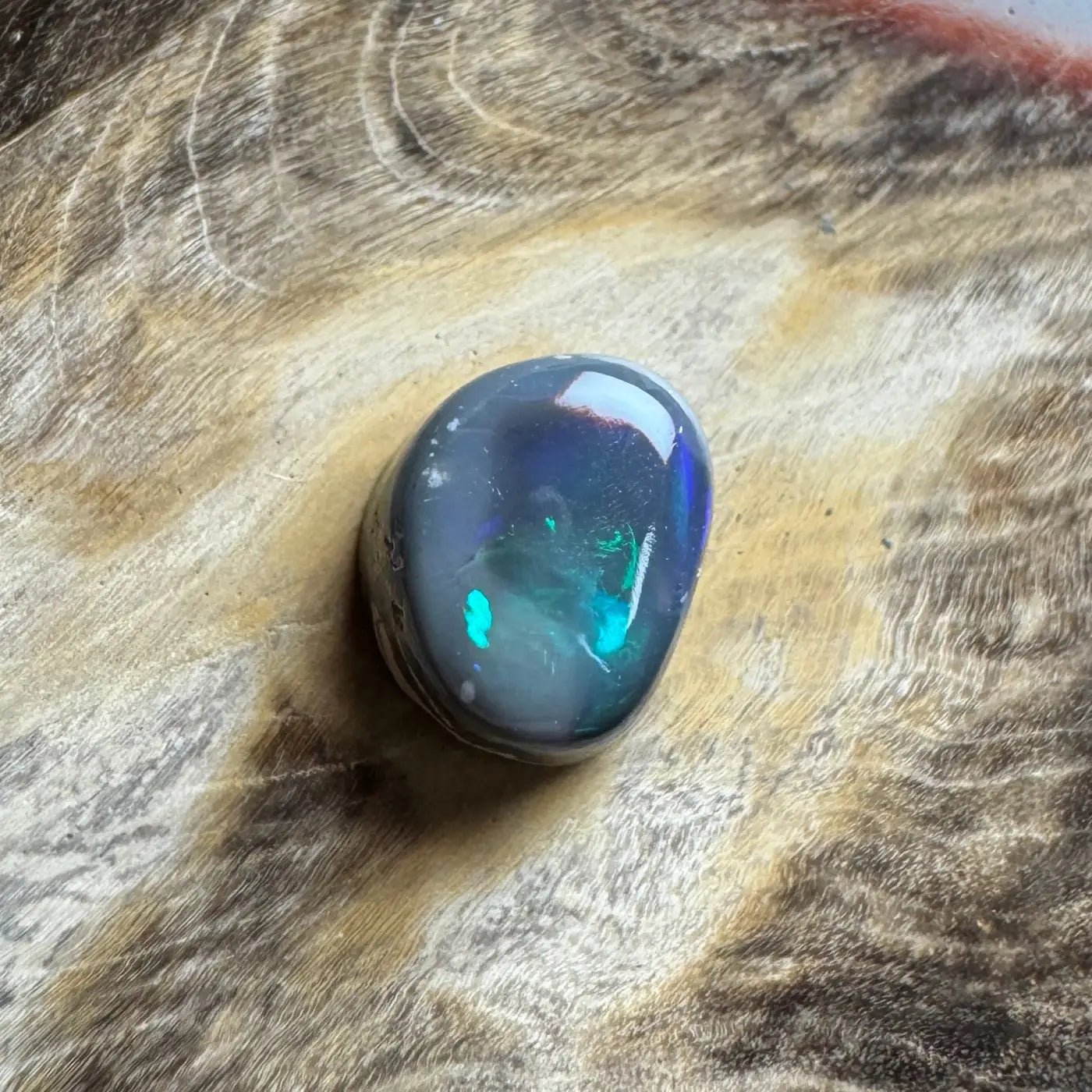 2.0ct Hand - Cut Solid Lightning Ridge Semi Black Opal