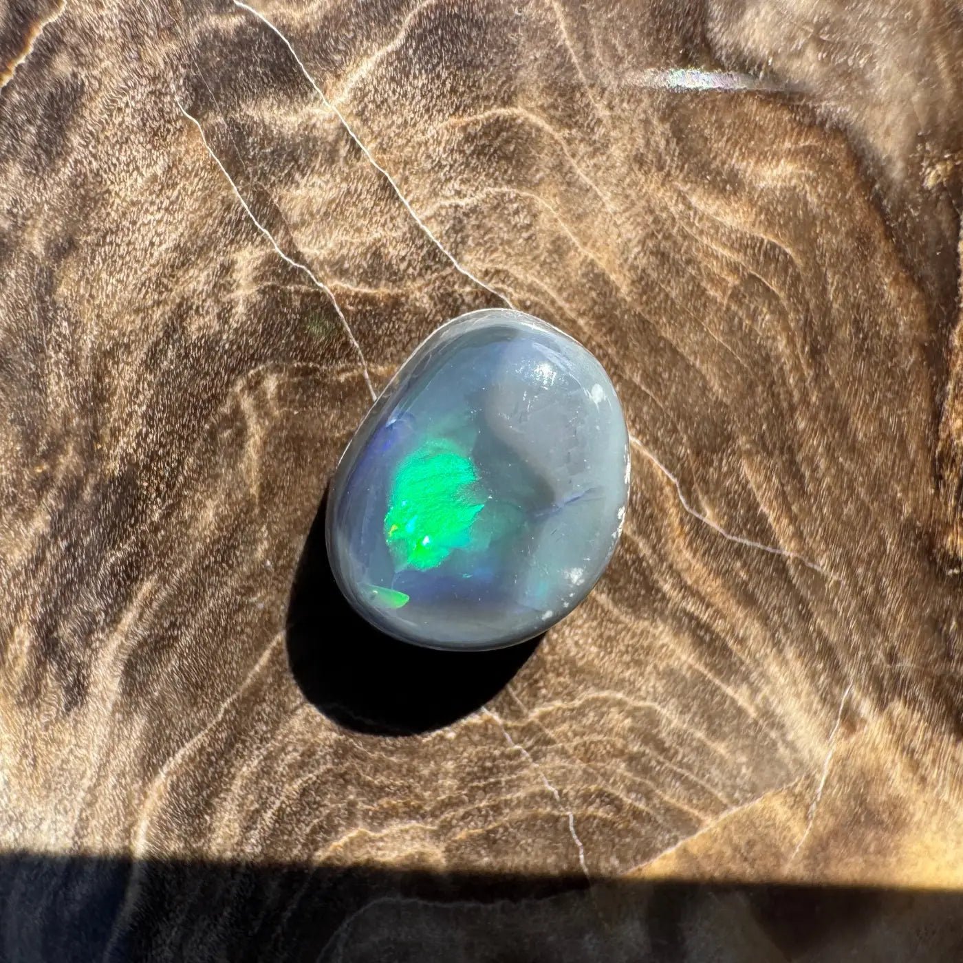 2.0ct Hand - Cut Solid Lightning Ridge Semi Black Opal