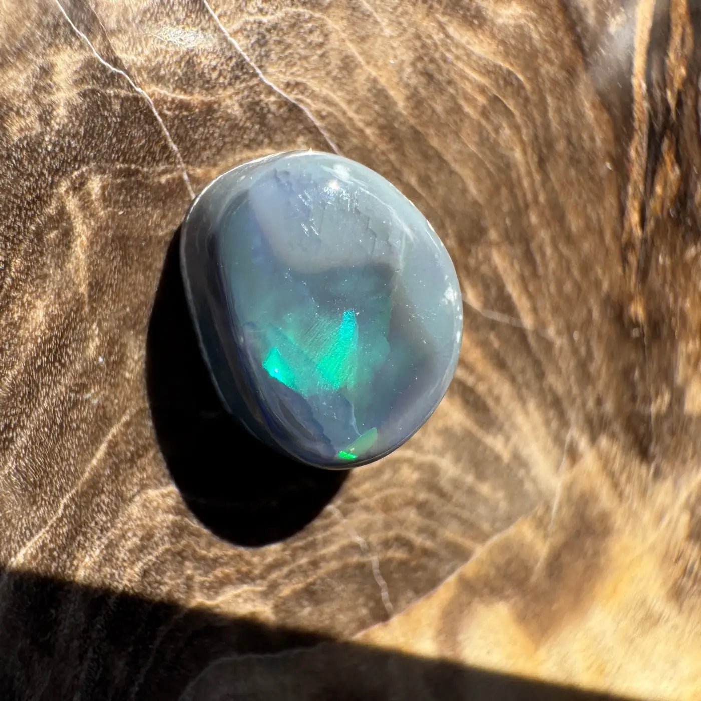 2.0ct Hand - Cut Solid Lightning Ridge Semi Black Opal