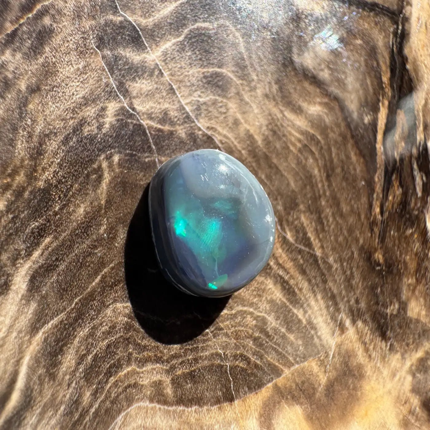 2.0ct Hand - Cut Solid Lightning Ridge Semi Black Opal