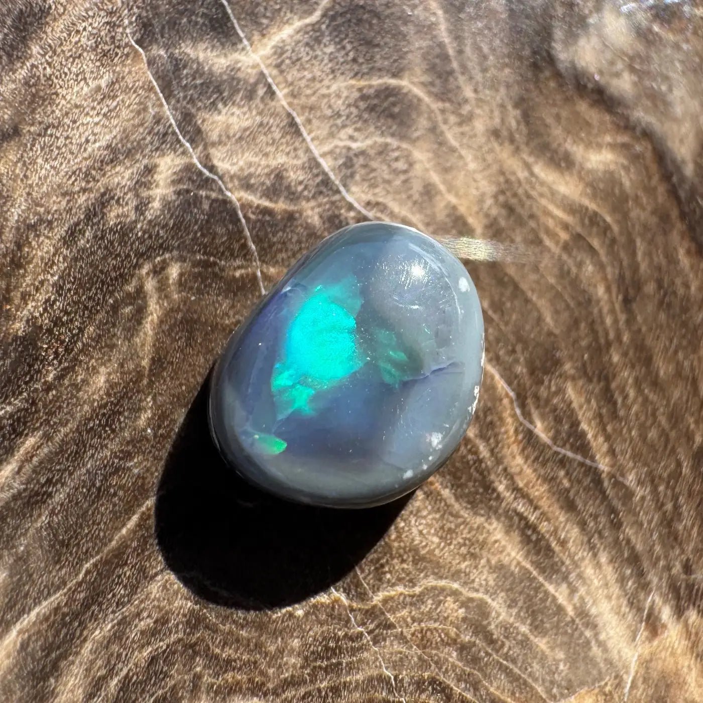 2.0ct Hand - Cut Solid Lightning Ridge Semi Black Opal