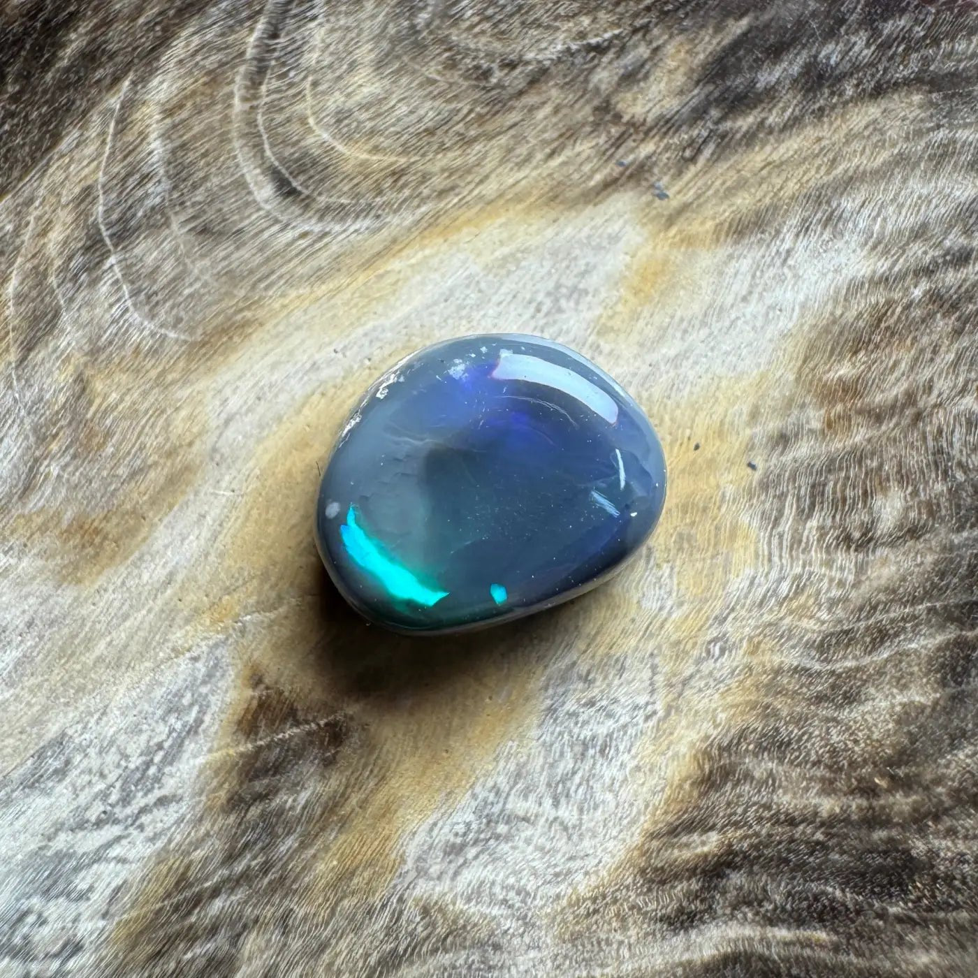 2.0ct Hand - Cut Solid Lightning Ridge Semi Black Opal