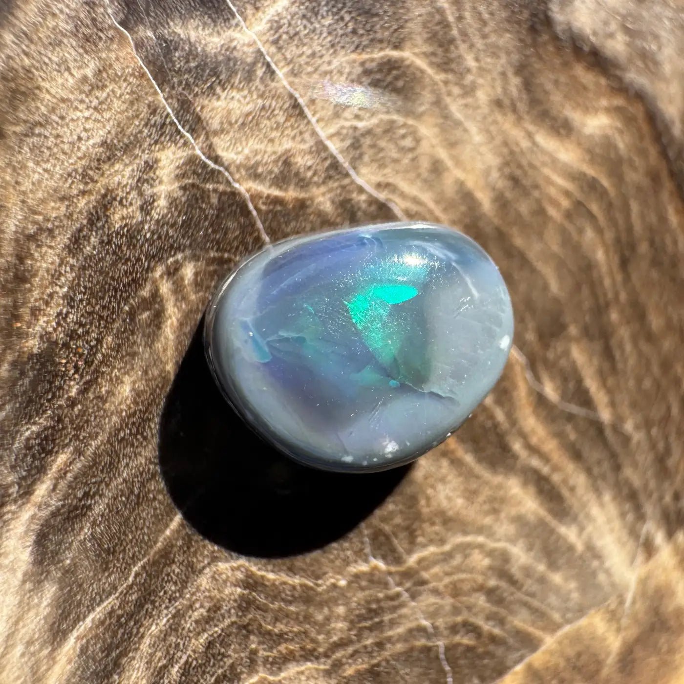 2.0ct Hand - Cut Solid Lightning Ridge Semi Black Opal