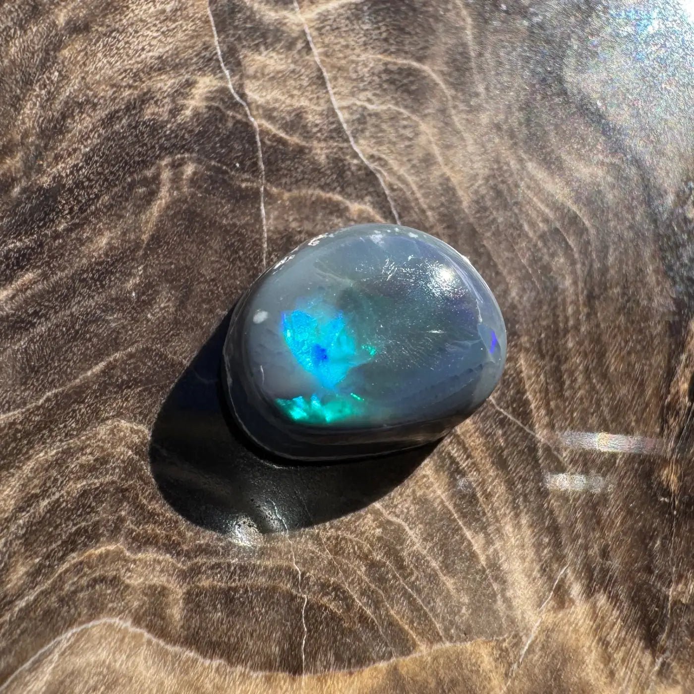 2.0ct Hand - Cut Solid Lightning Ridge Semi Black Opal