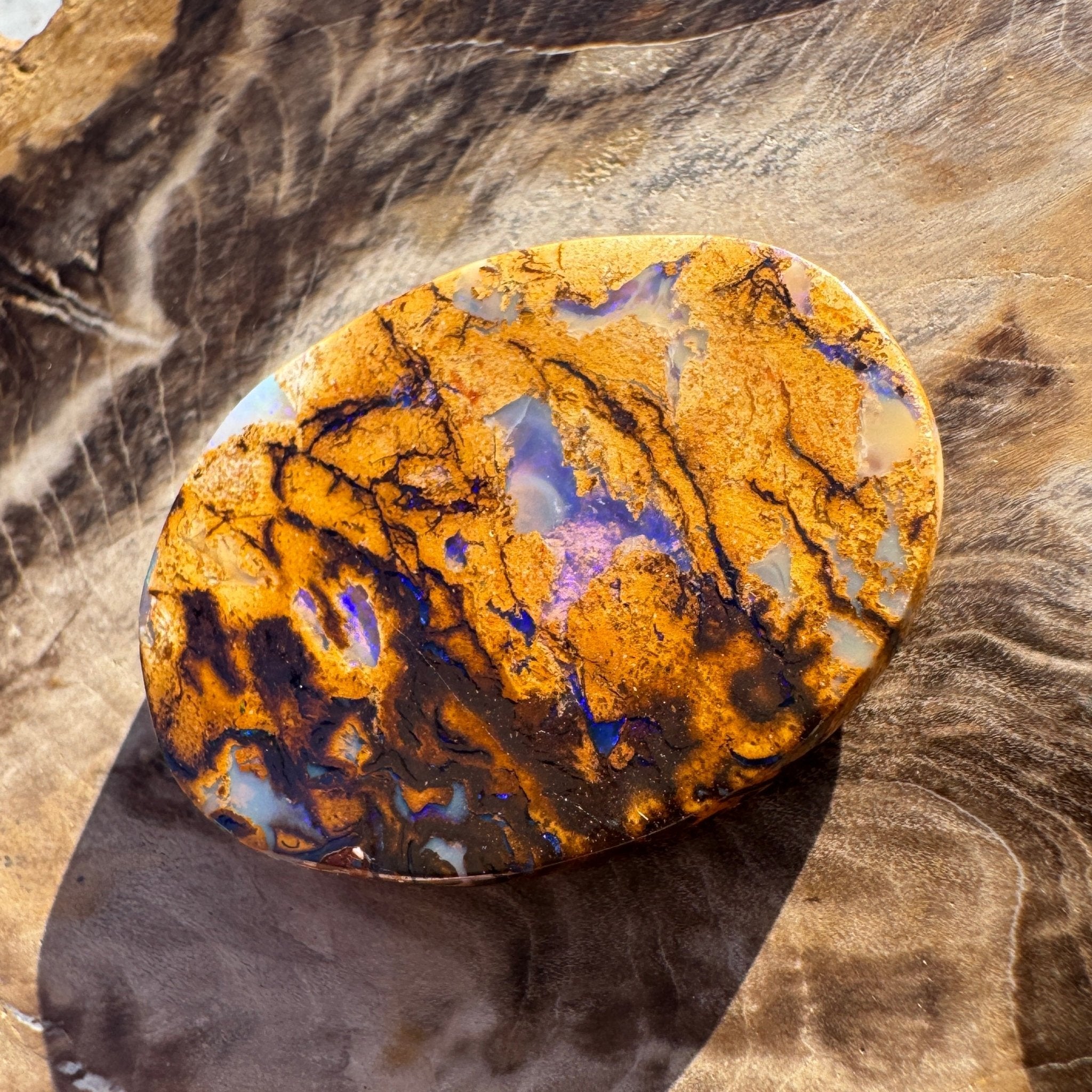 21.1ct Queensland Boulder Opal | Solid Australian Opal | Hand-Cut