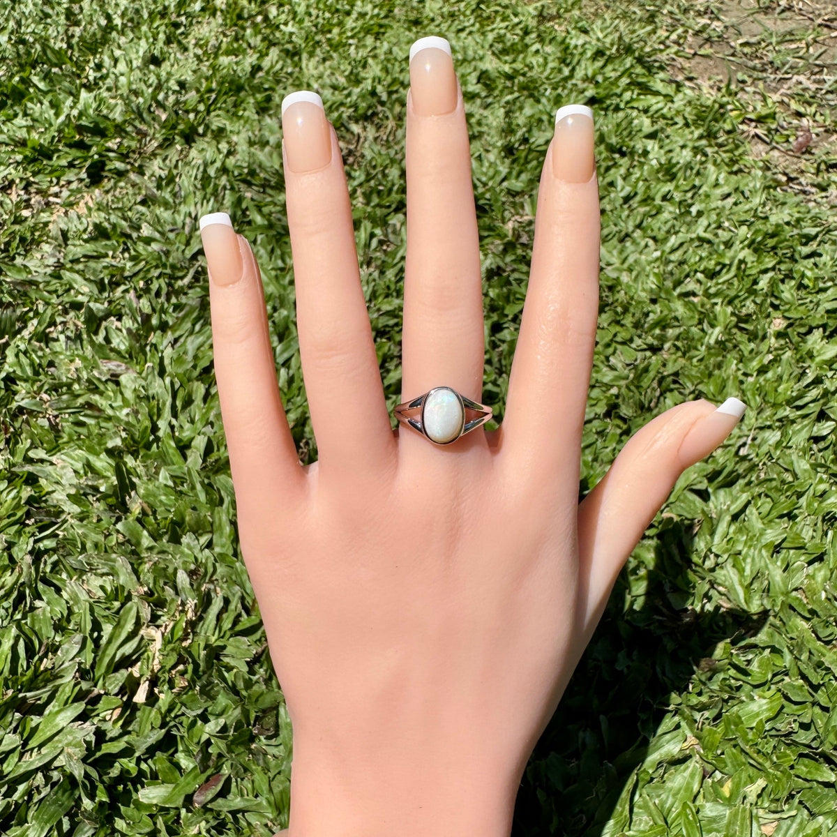 2.1ct Coober Pedy Opal Ring ~ 'Lake Hart Mirage' | 925 Sterling Silver | Solid Australian Opal