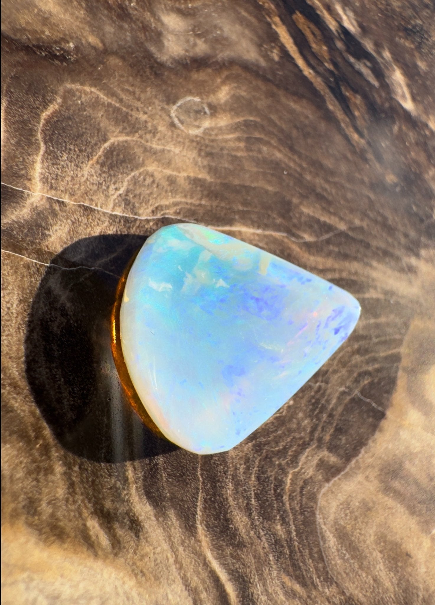 2.2ct Hand - Cut Solid Lightning Ridge Opal