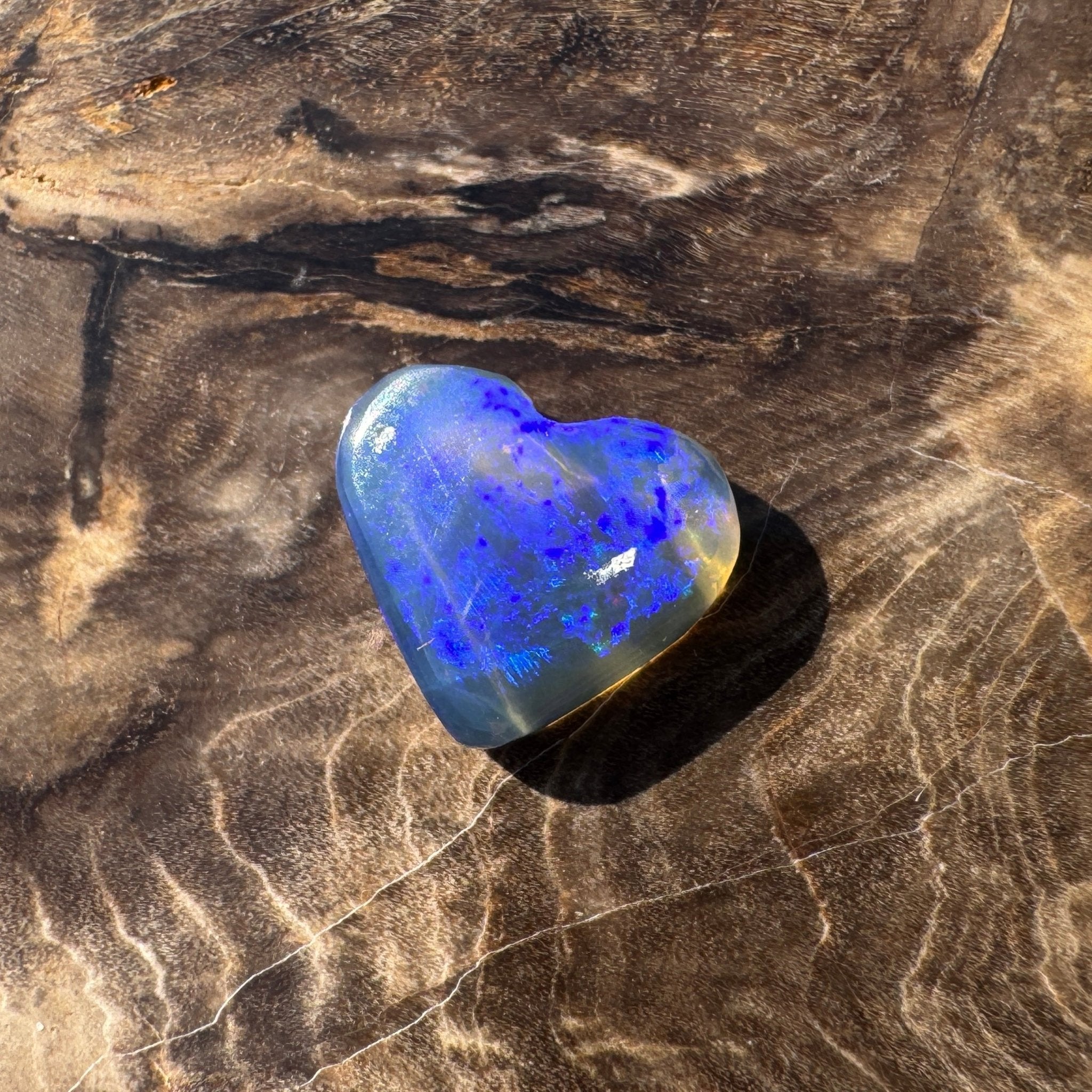 2.2ct Hand - cut Solid Lightning Ridge Semi Black Opal