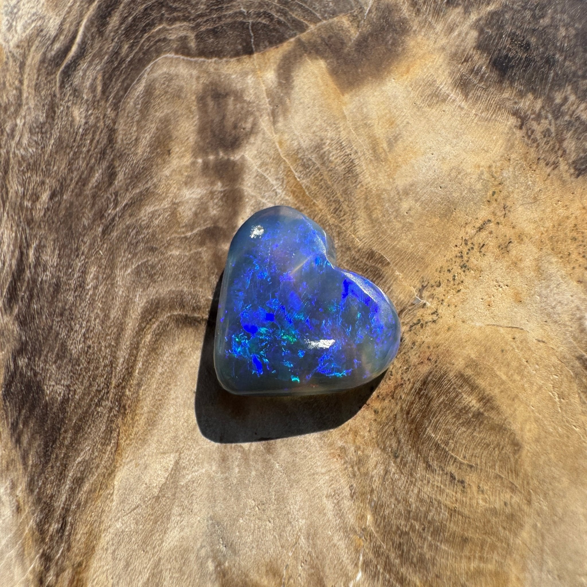 2.2ct Hand - cut Solid Lightning Ridge Semi Black Opal
