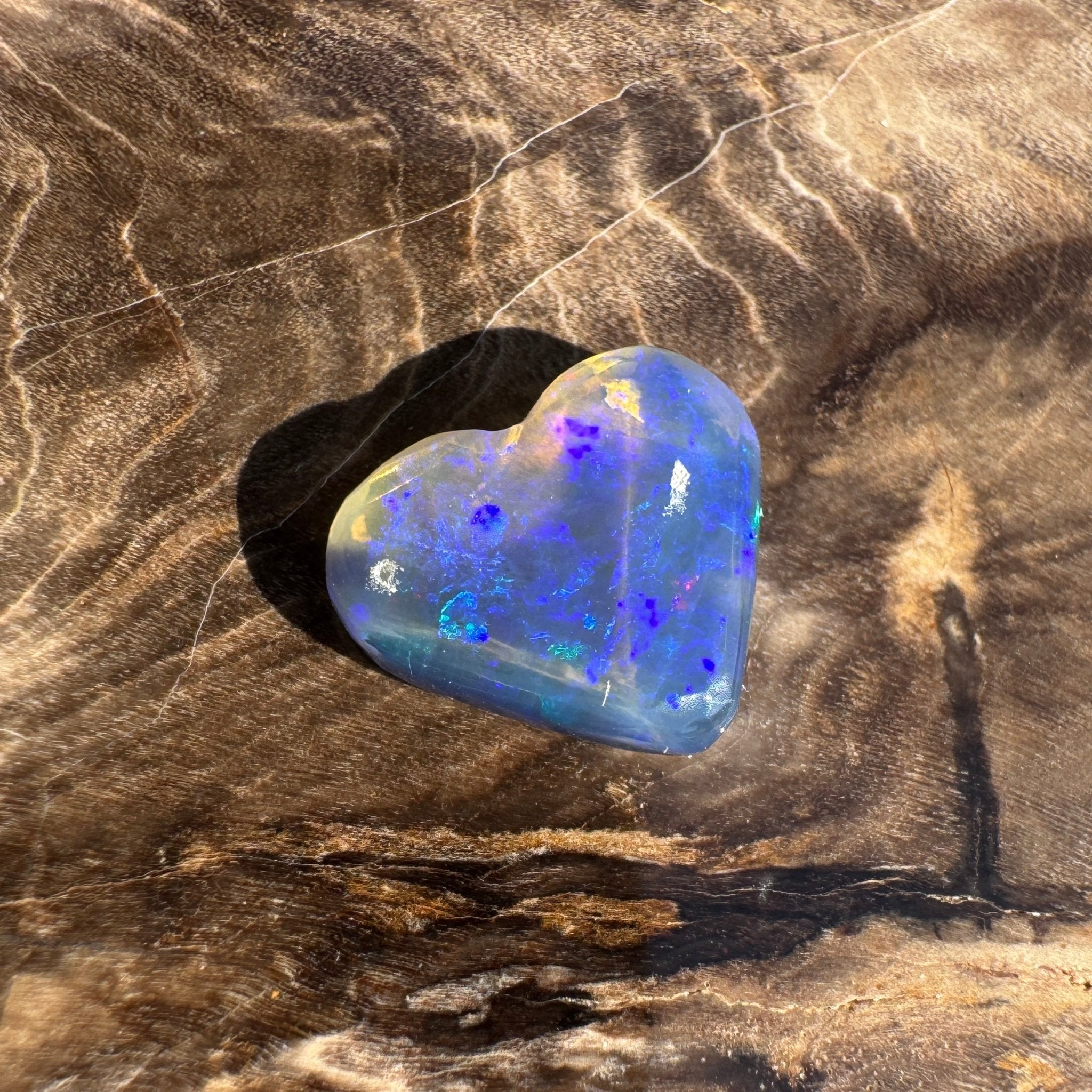 2.2ct Hand - cut Solid Lightning Ridge Semi Black Opal