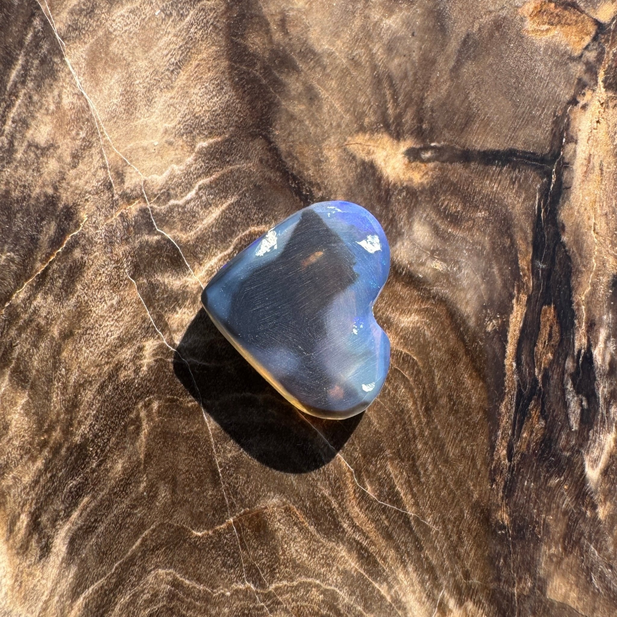 2.2ct Hand - cut Solid Lightning Ridge Semi Black Opal