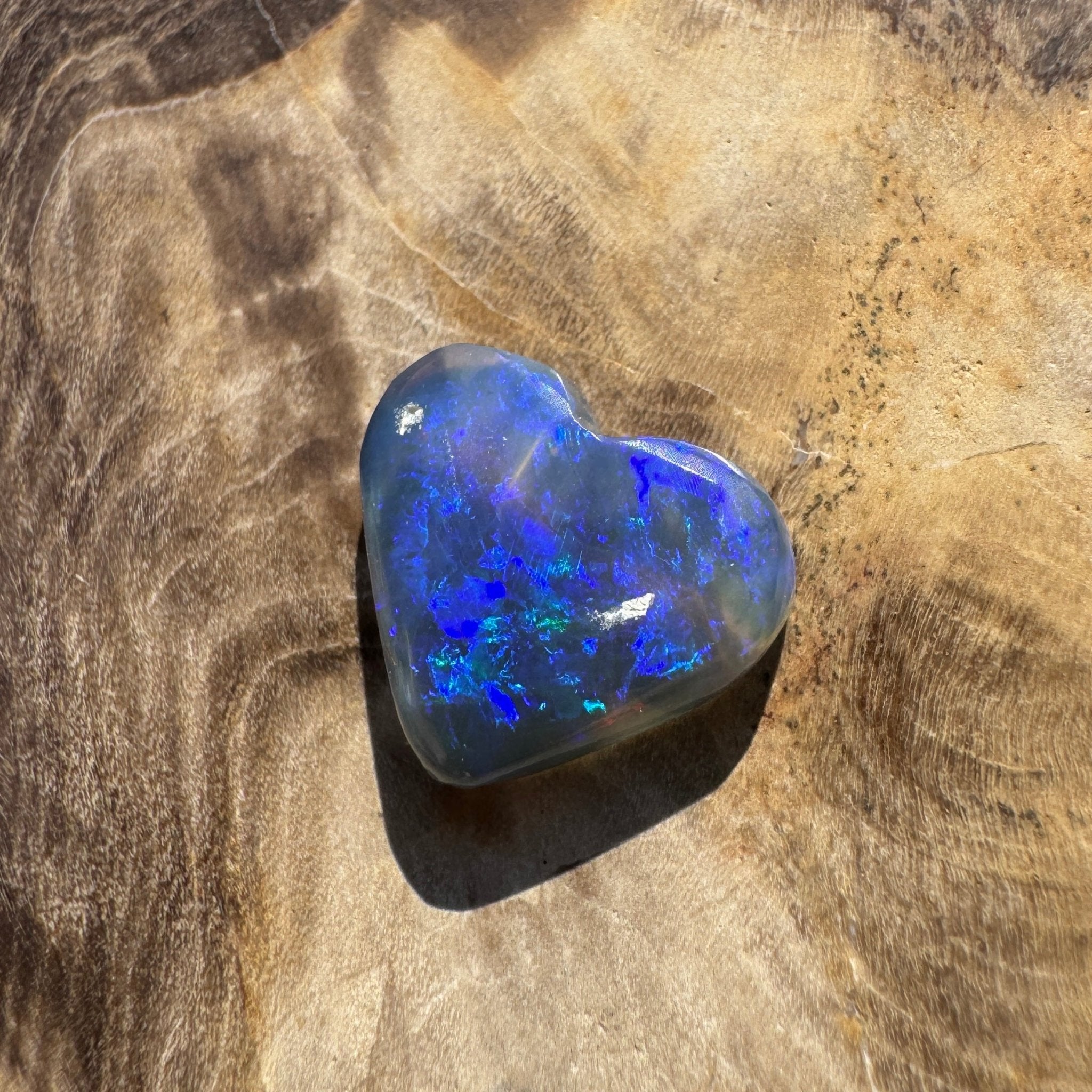 2.2ct Hand - cut Solid Lightning Ridge Semi Black Opal