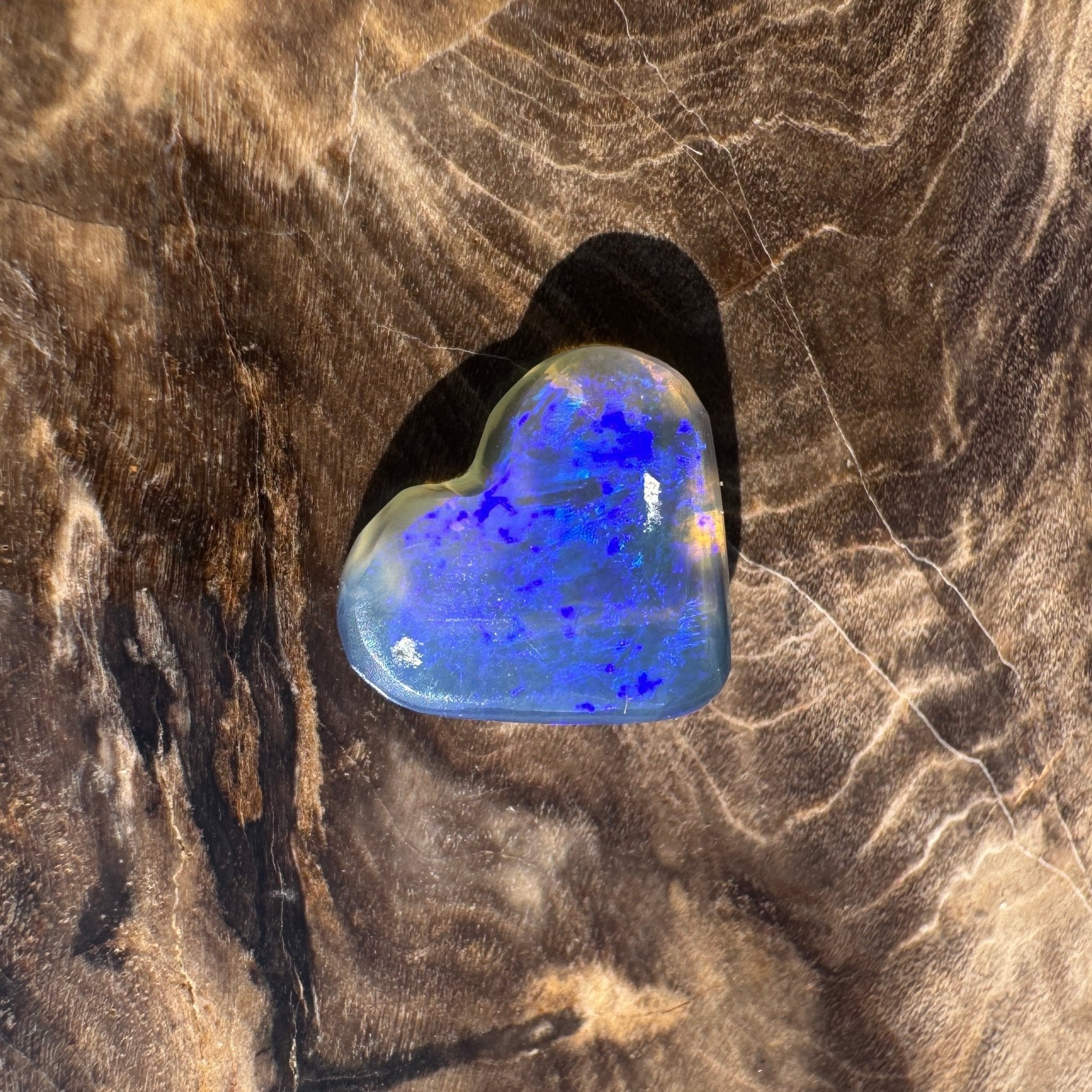 2.2ct Hand - cut Solid Lightning Ridge Semi Black Opal