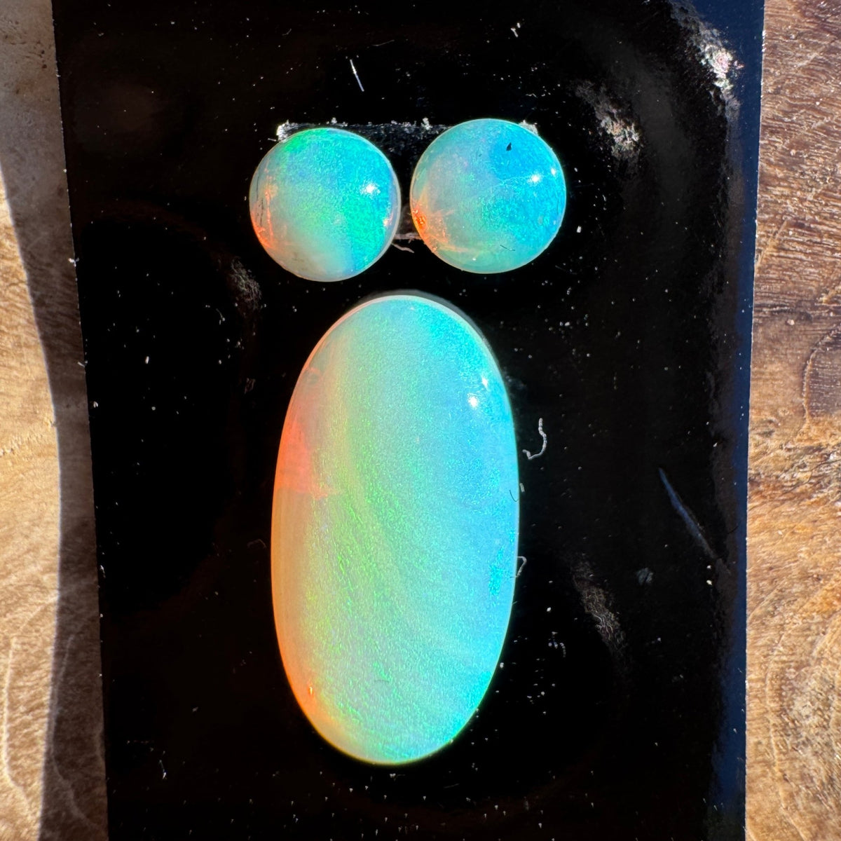 2.2ct Lightning Ridge Opal Set | Solid Australian Opal | Hand-Cut