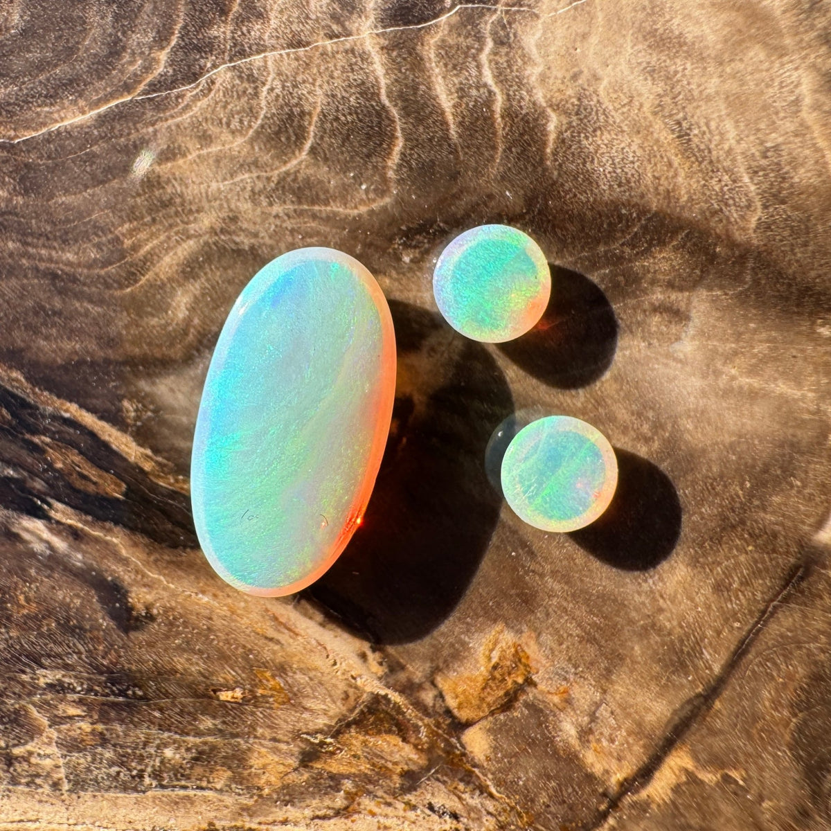 2.2ct Lightning Ridge Opal Set | Solid Australian Opal | Hand-Cut