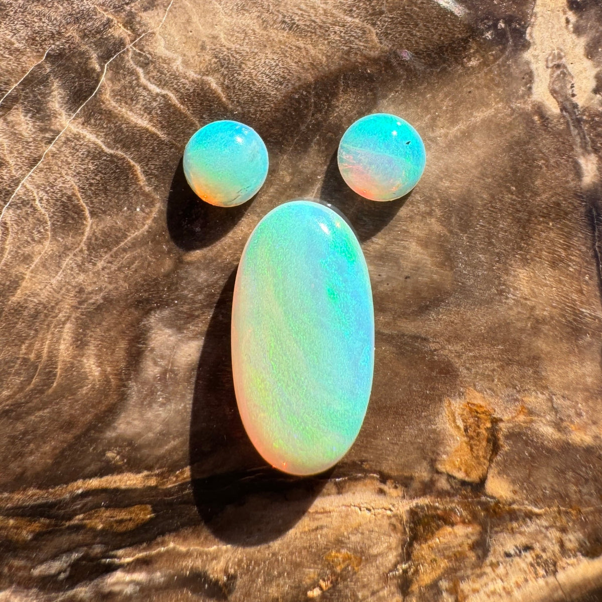 2.2ct Lightning Ridge Opal Set | Solid Australian Opal | Hand-Cut