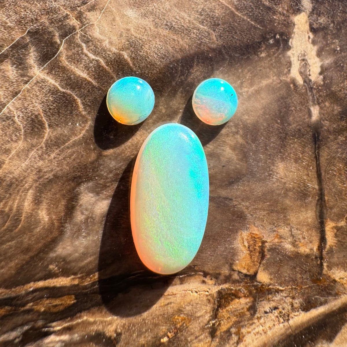 2.2ct Lightning Ridge Opal Set | Solid Australian Opal | Hand-Cut