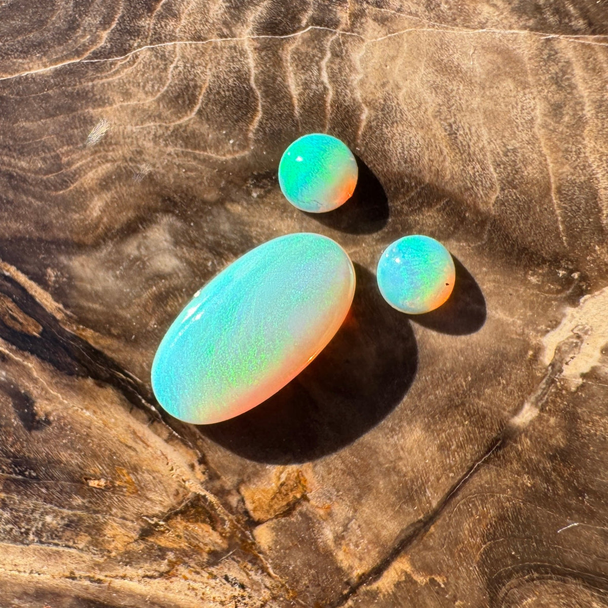 2.2ct Lightning Ridge Opal Set | Solid Australian Opal | Hand-Cut