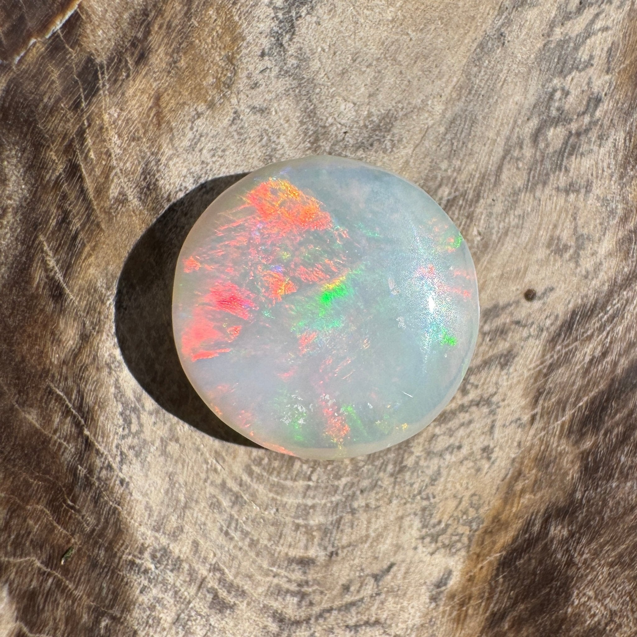 2.3ct Lightning Ridge Round Opal | Solid Australian Opal | Hand-Cut