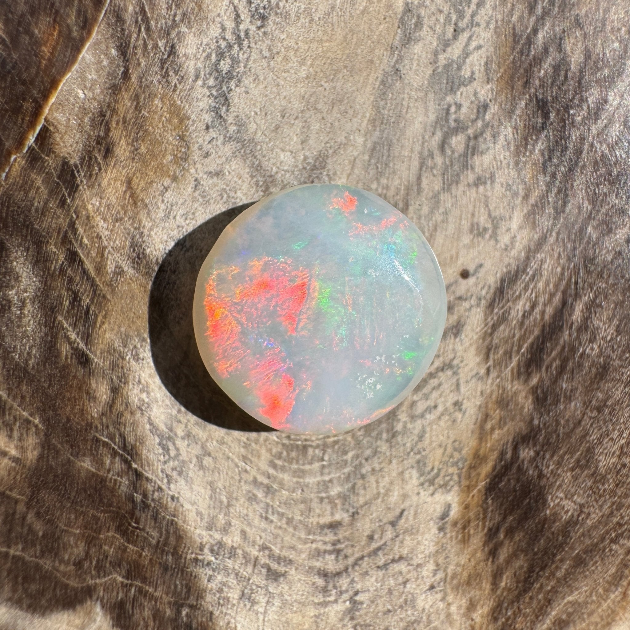 2.3ct Lightning Ridge Round Opal | Solid Australian Opal | Hand-Cut