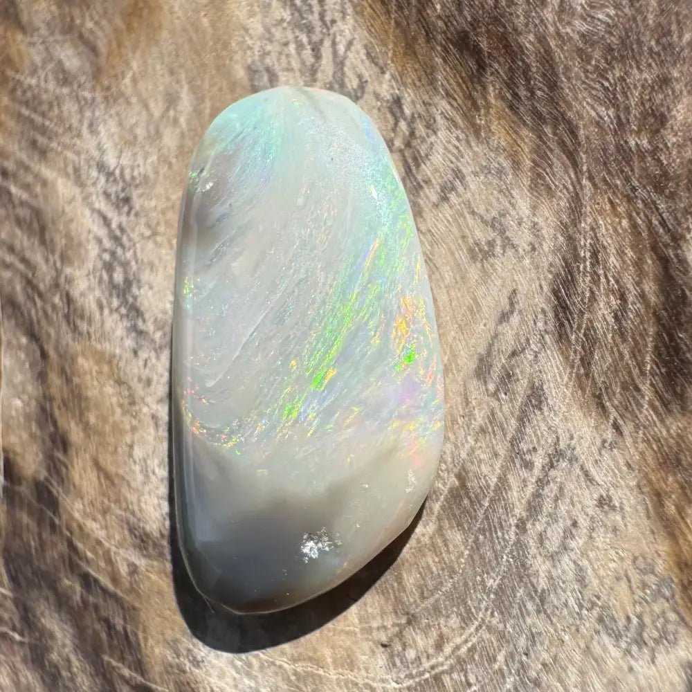 2.4carat Hand - Cut Solid Lightning Ridge Semi Black Opal