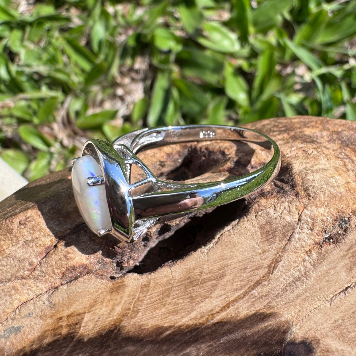 2.4ct Coober Pedy Opal Ring ~ 'Uluru Dusk' | 925 Sterling Silver | Solid Australian Opal