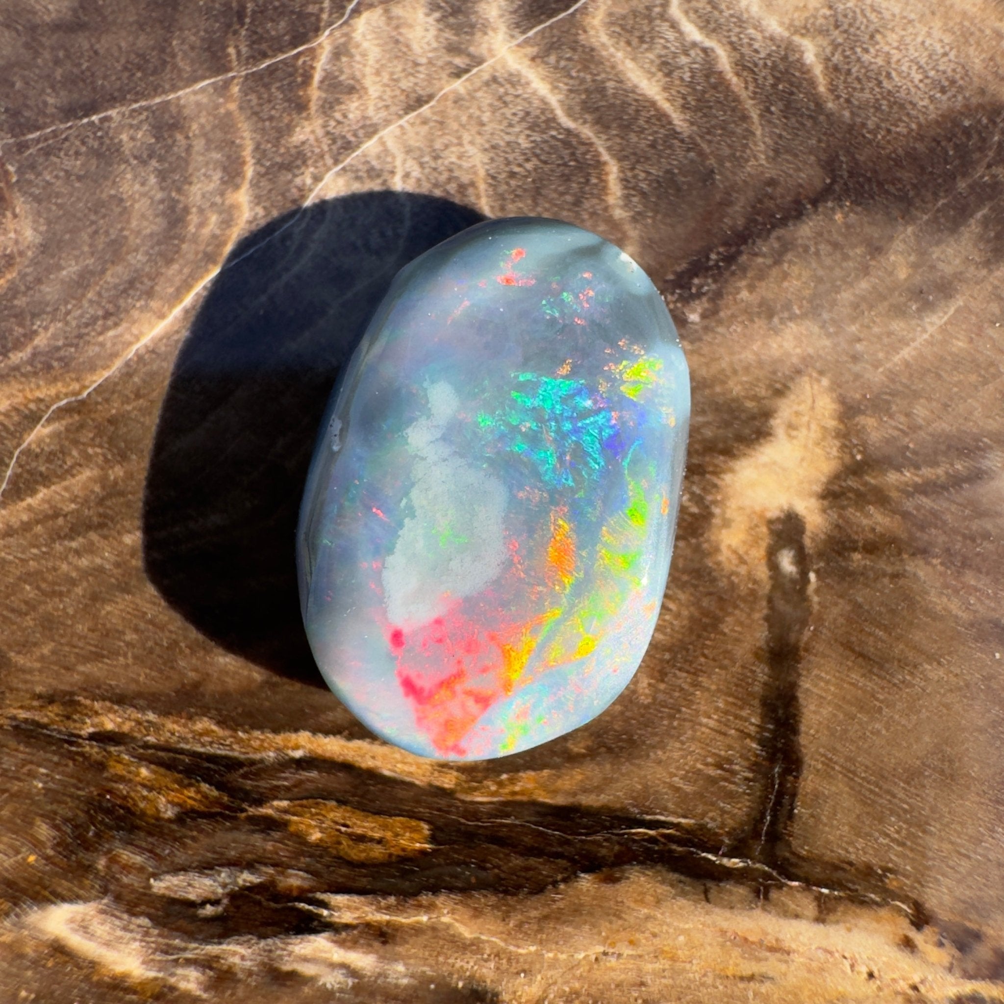 2.4ct Lightning Ridge Semi Black | Solid Australian Opal | Hand-Cut