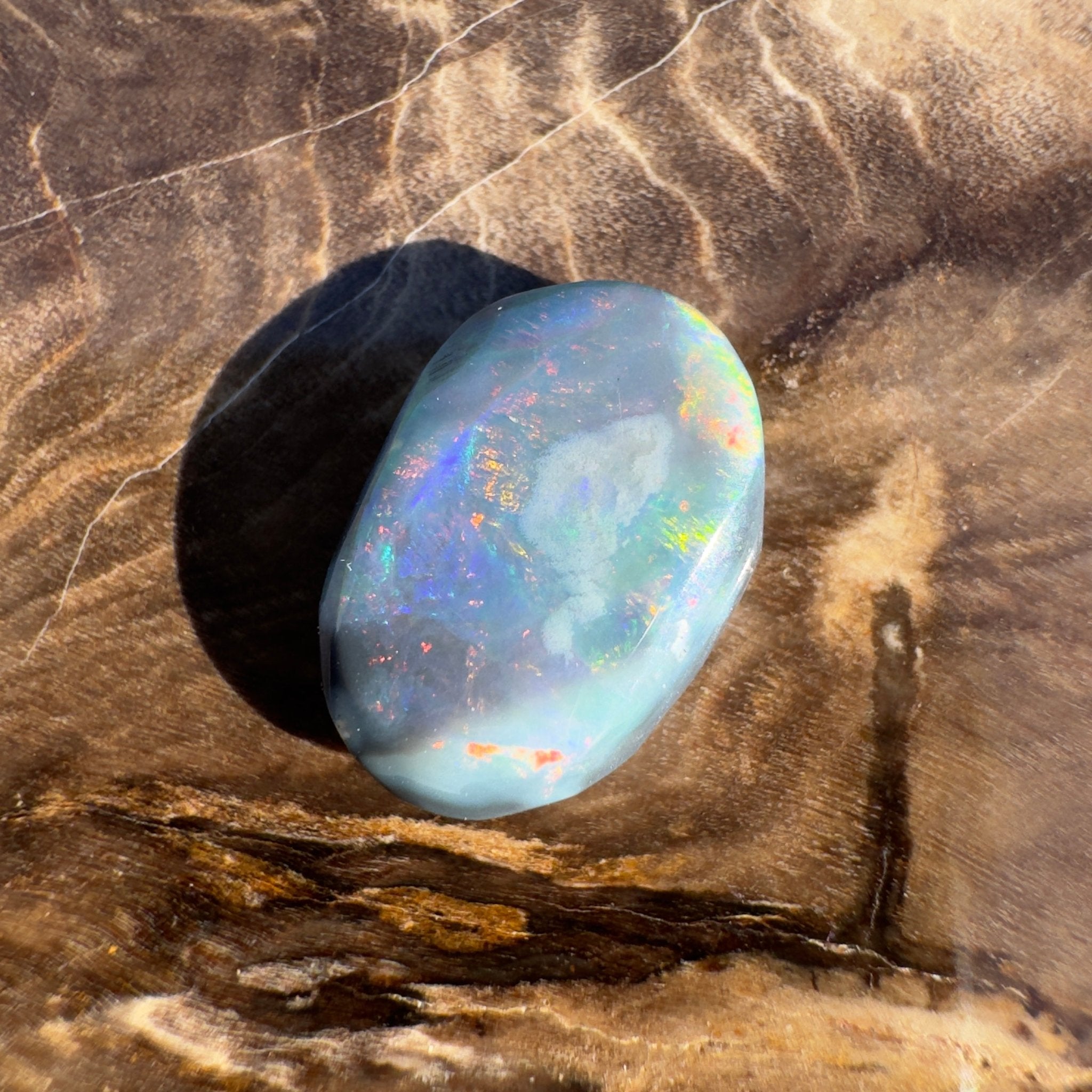 2.4ct Lightning Ridge Semi Black | Solid Australian Opal | Hand-Cut