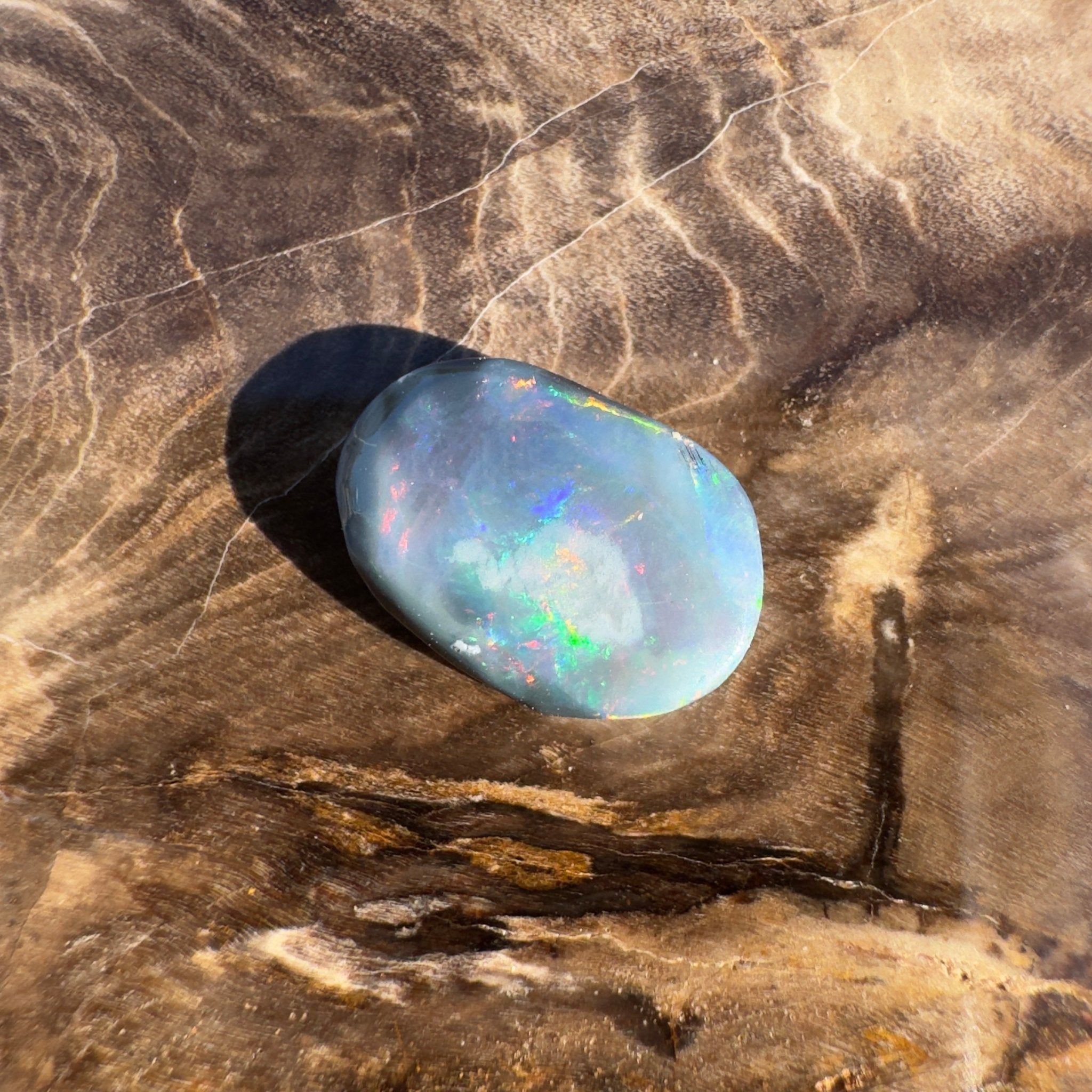 2.4ct Lightning Ridge Semi Black | Solid Australian Opal | Hand-Cut