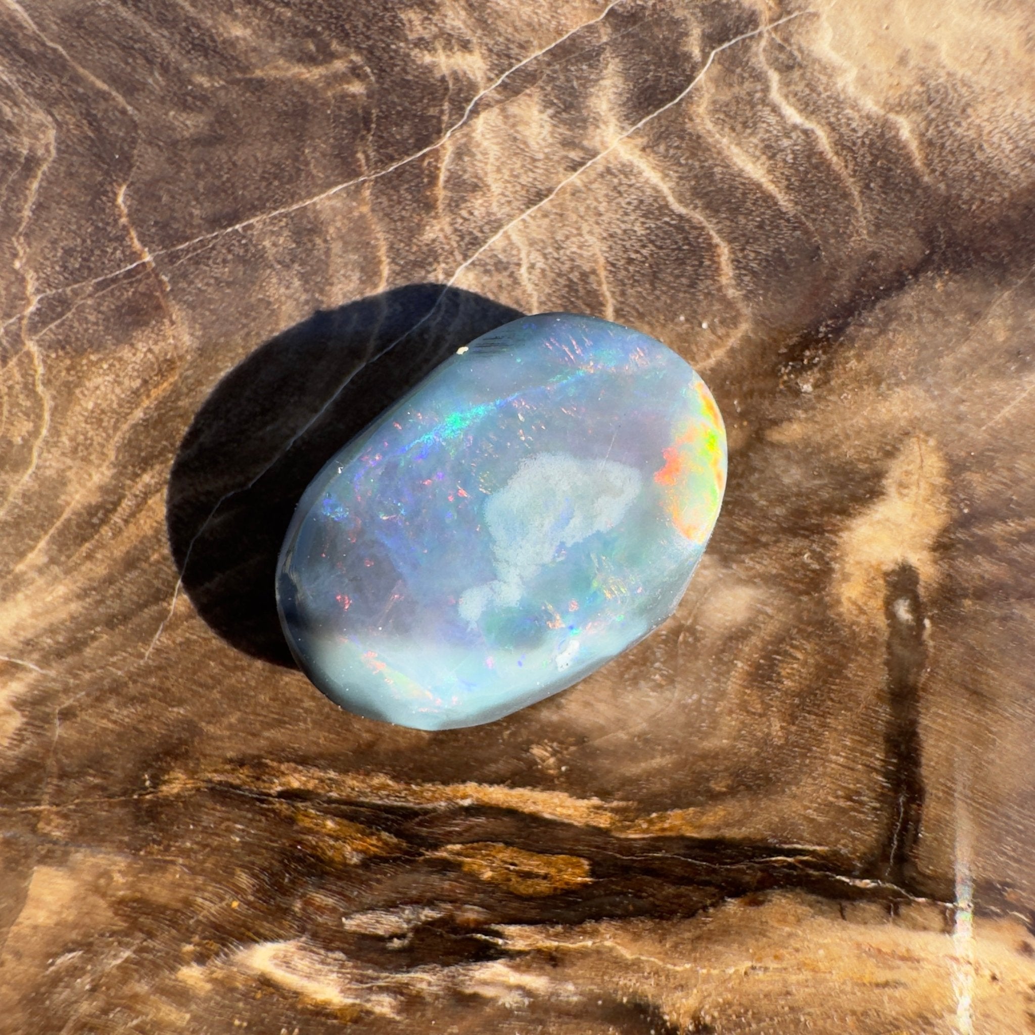2.4ct Lightning Ridge Semi Black | Solid Australian Opal | Hand-Cut