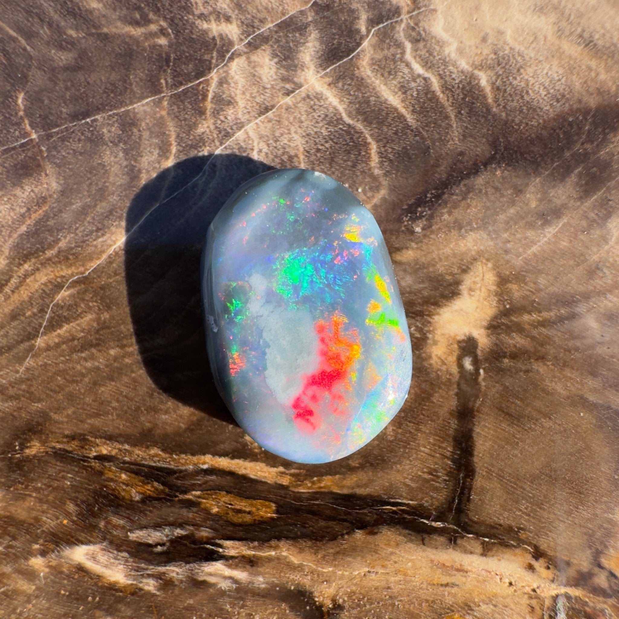 2.4ct Lightning Ridge Semi Black | Solid Australian Opal | Hand-Cut