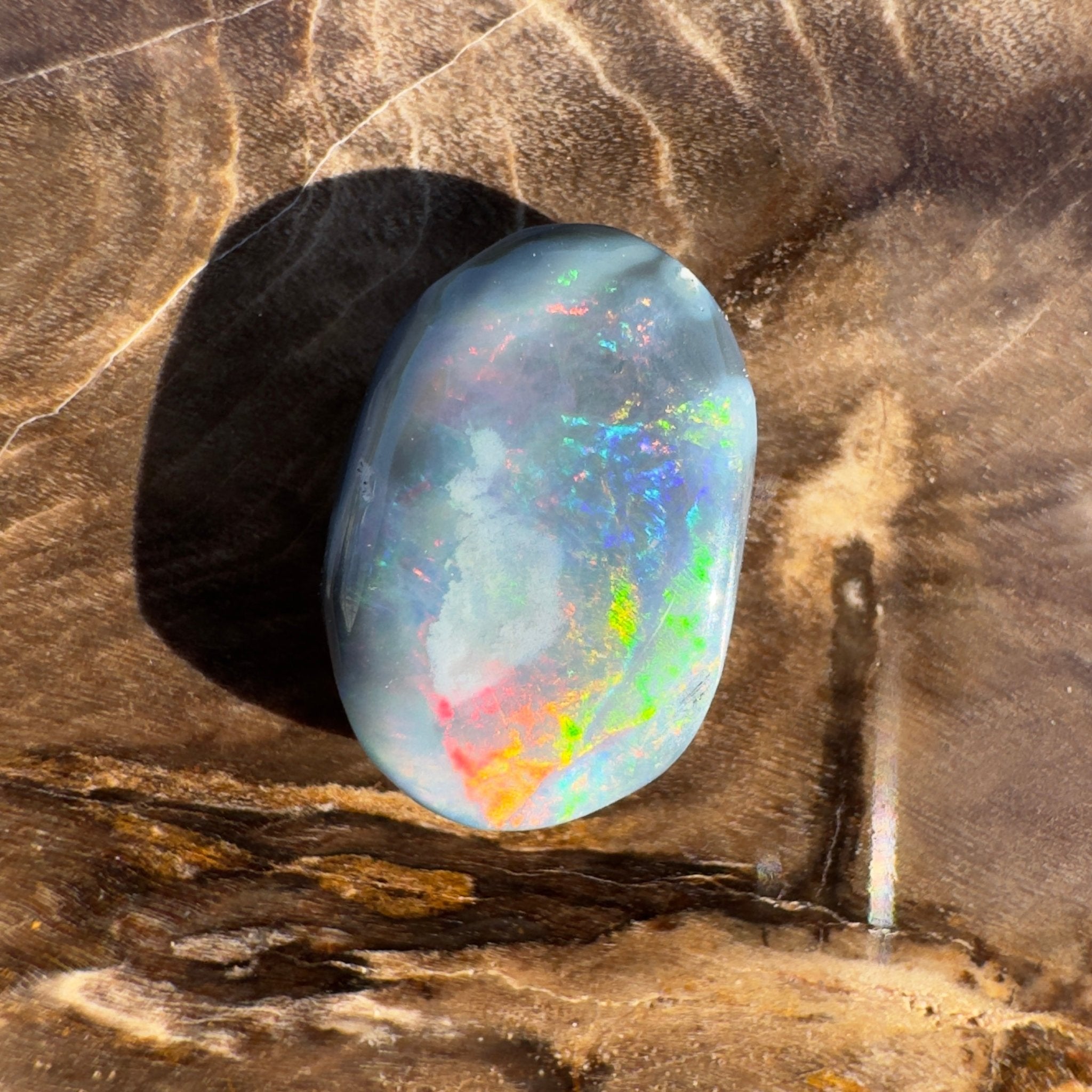 2.4ct Lightning Ridge Semi Black | Solid Australian Opal | Hand-Cut