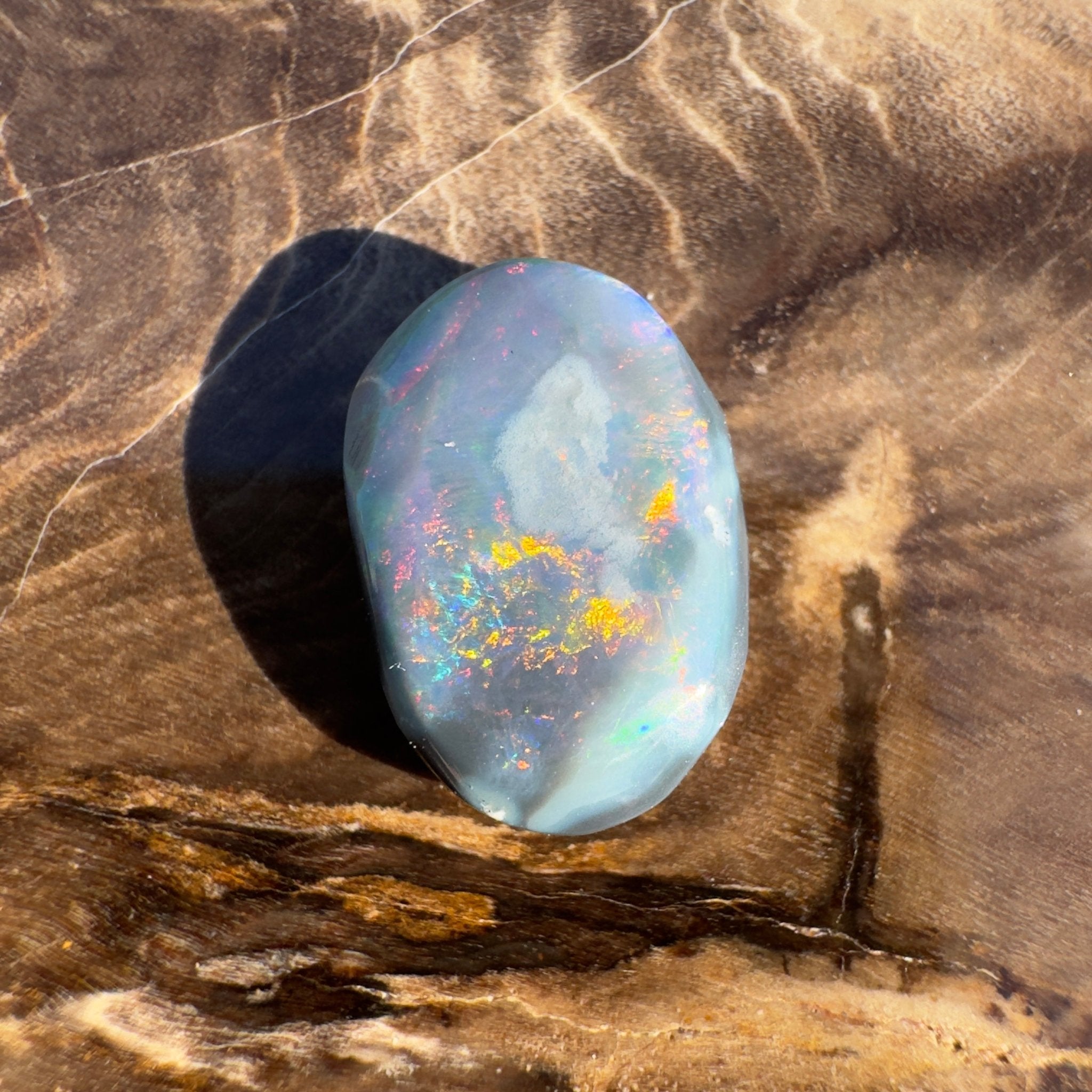 2.4ct Lightning Ridge Semi Black | Solid Australian Opal | Hand-Cut