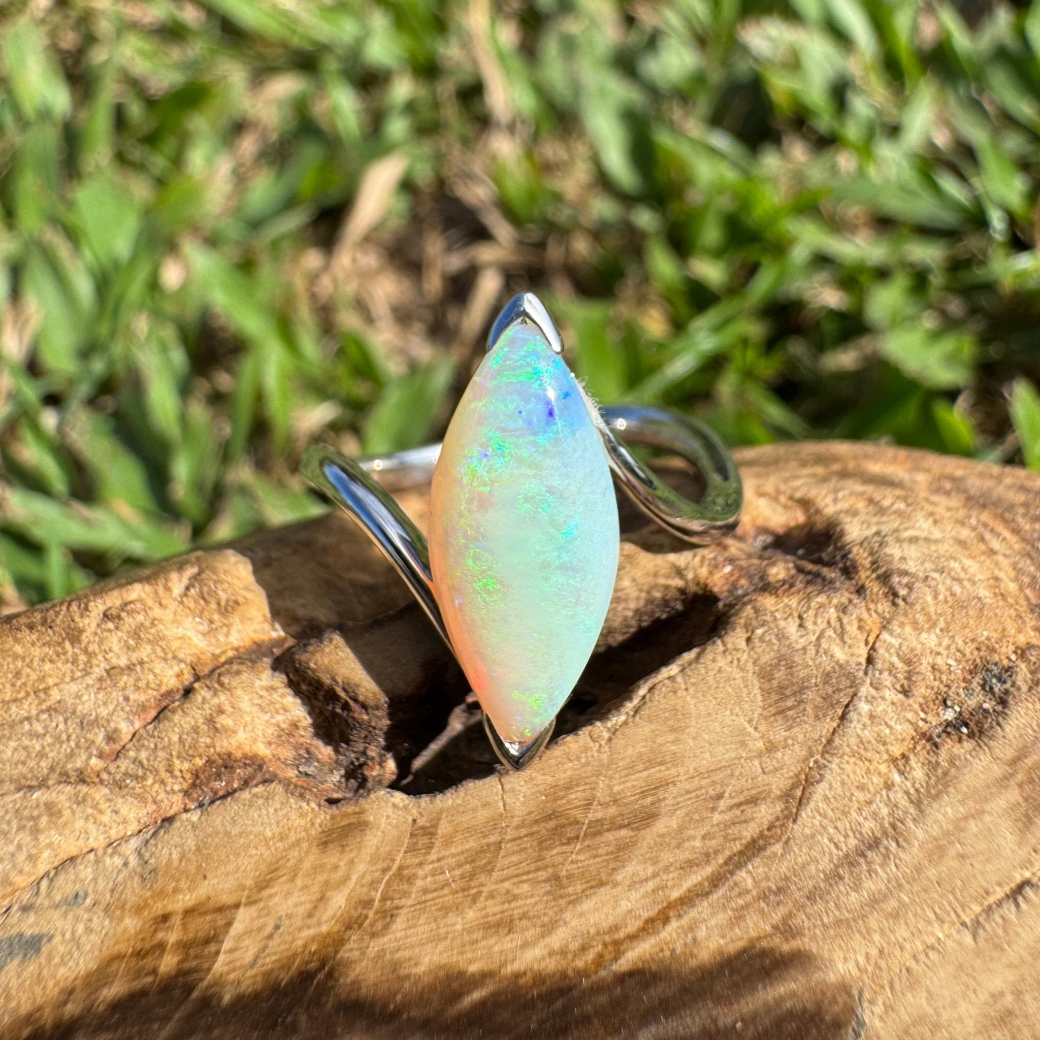 2.5ct Coober Pedy Opal Ring ~ 'Batemans Bay Beauty' | 925 Sterling Silver | Solid Australian Opal