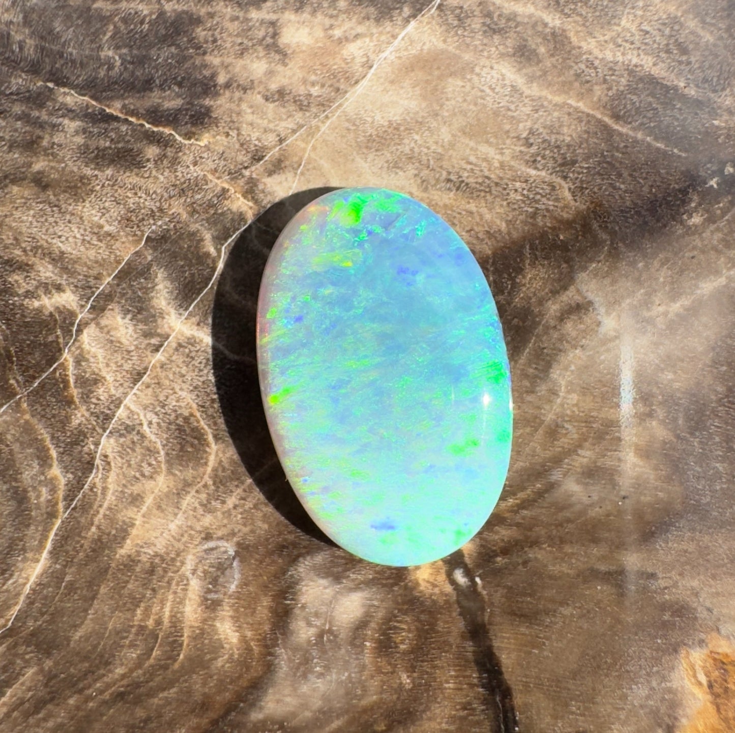 2.5ct Hand - Cut Solid Lightning Ridge Crystal Opal