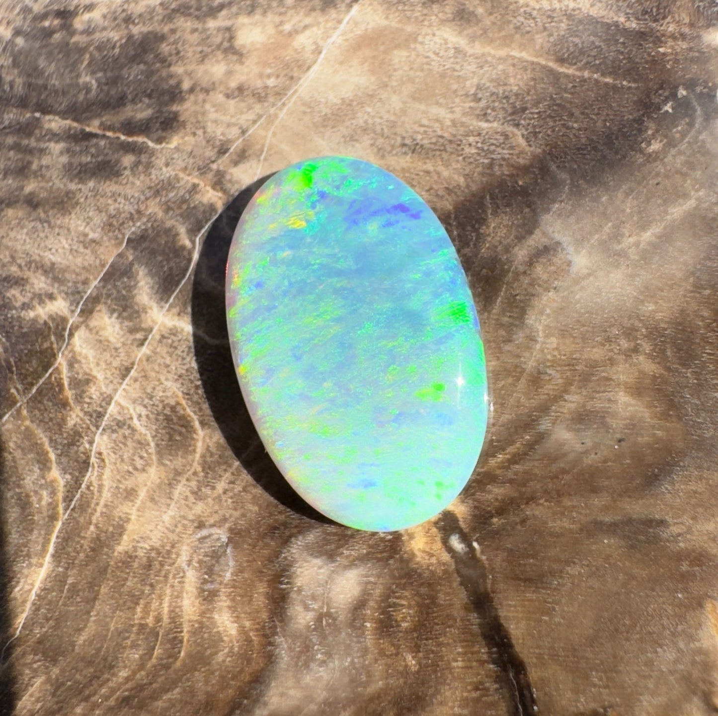 2.5ct Hand - Cut Solid Lightning Ridge Crystal Opal