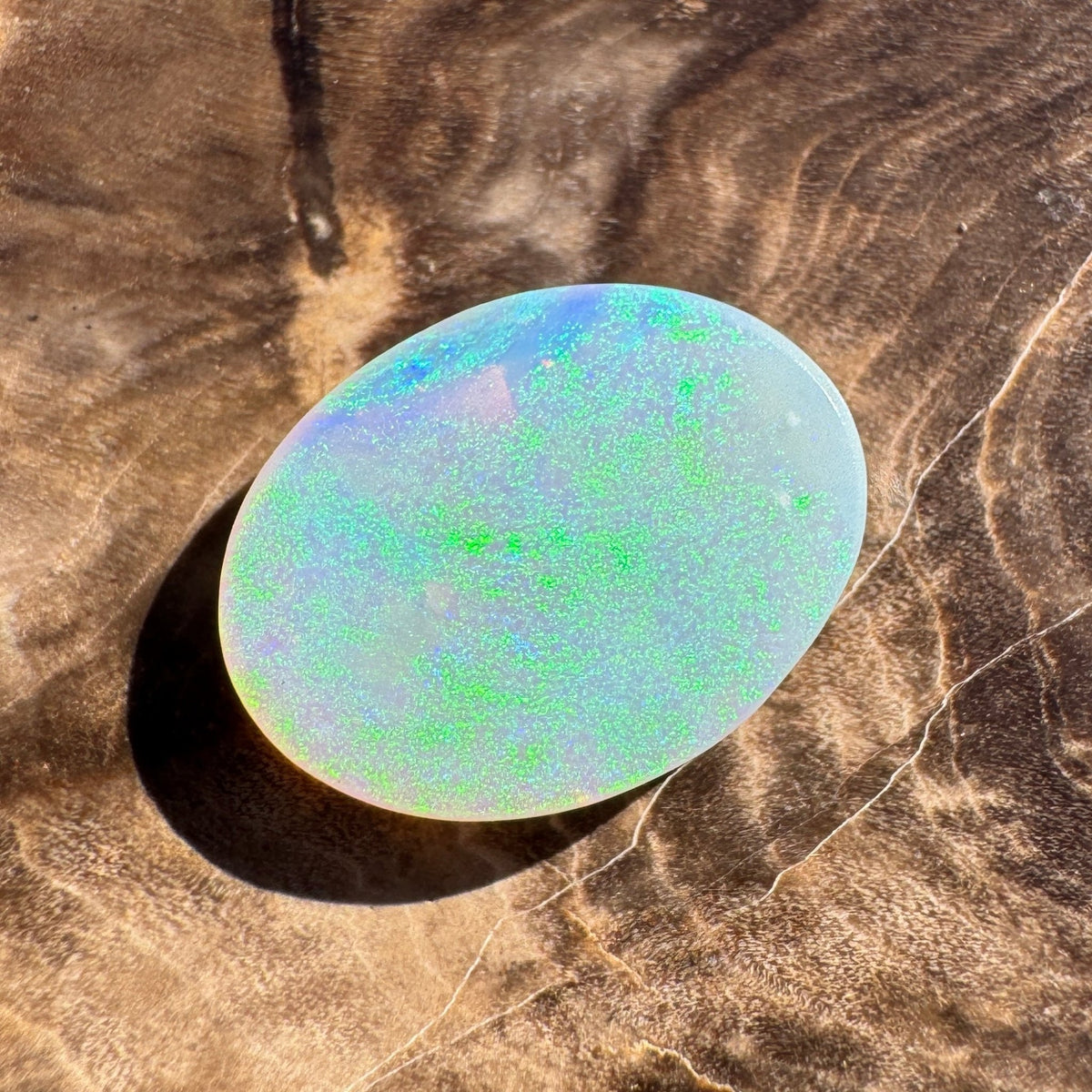 2.6ct Lightning Ridge White Opal | Solid Australian Opal | Hand-Cut