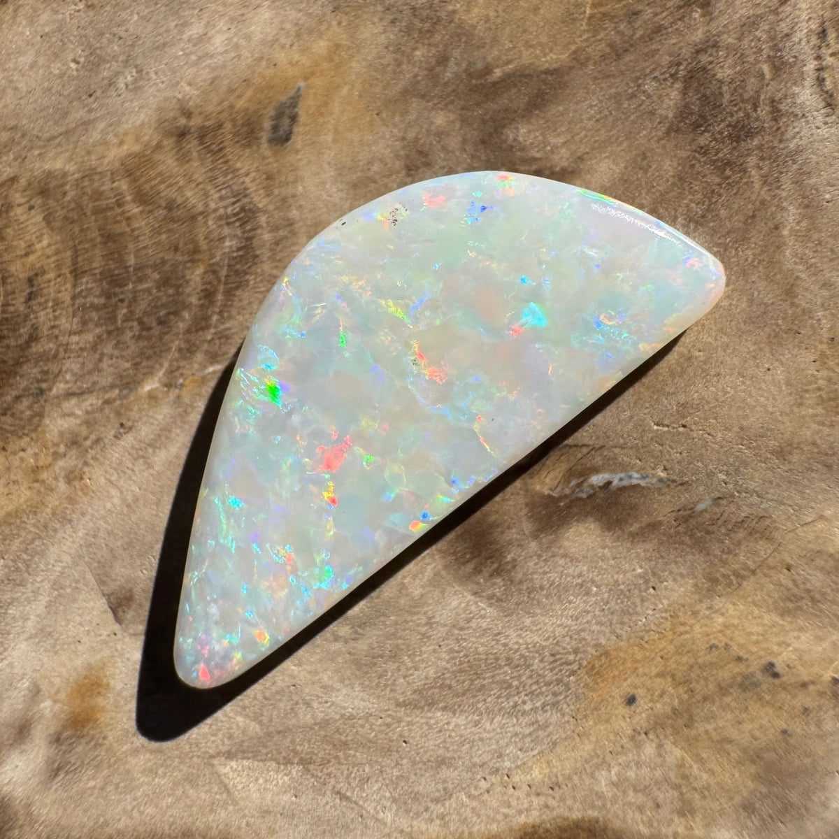 2.7ct Coober Pedy White Opal | Solid Australian Opal | Hand-Cut