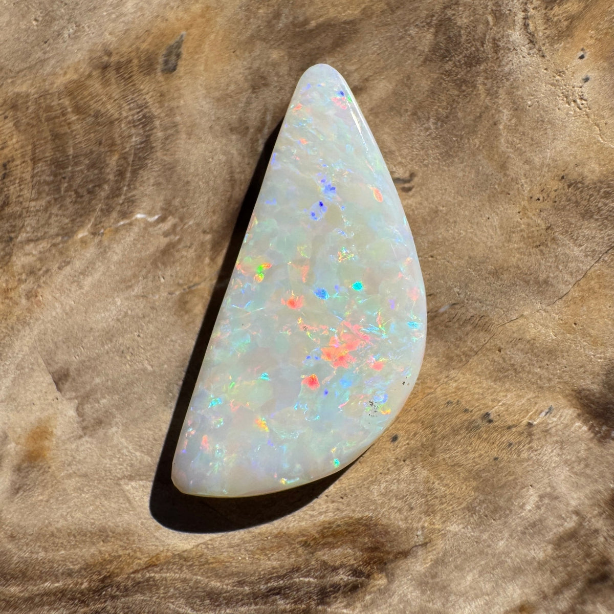 2.7ct Coober Pedy White Opal | Solid Australian Opal | Hand-Cut