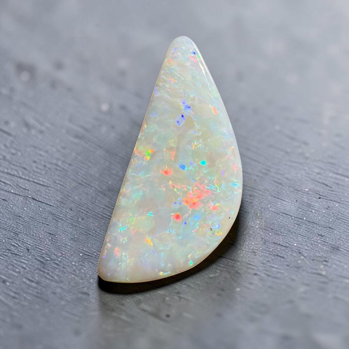 2.7ct Coober Pedy White Opal | Solid Australian Opal | Hand-Cut