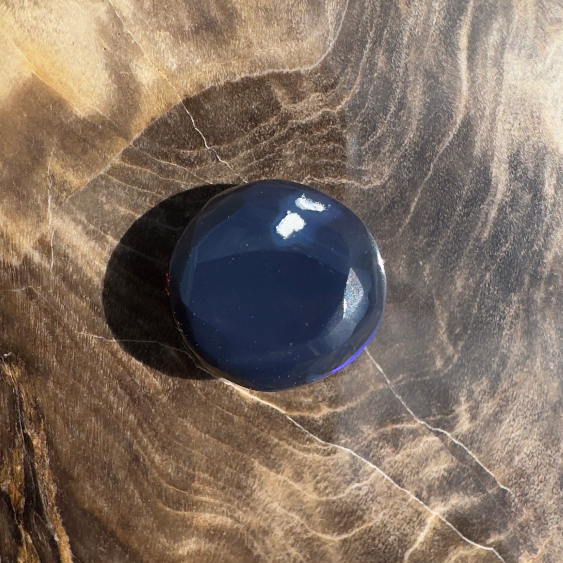 2.7ct Hand - cut Solid Lightning Ridge Semi Black Opal