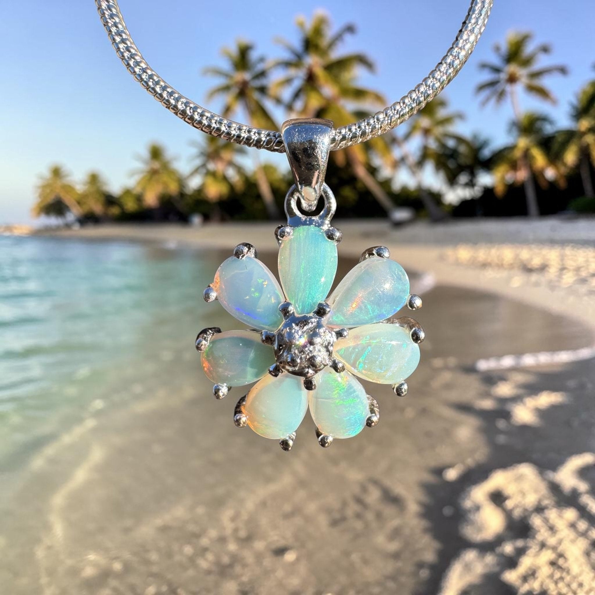 2.8ct Coober Pedy Opal Pendant Necklace ~ 'Cradle Mountain Clarity' | 925 Sterling Silver | Solid Australian Opal